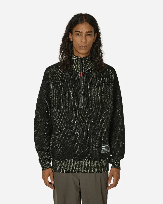 Men's Sweaters with SequinsAimless Aramidic High Neck Sweater Black