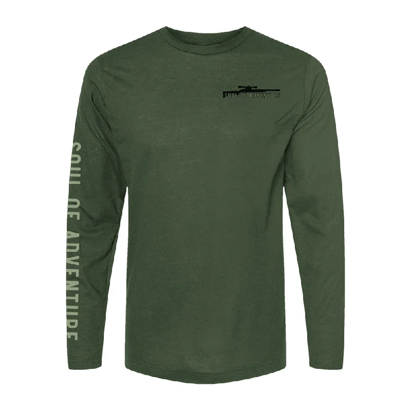 Men's Performance Shirts for SportsGraphic Tee | Big Game | Military Green
