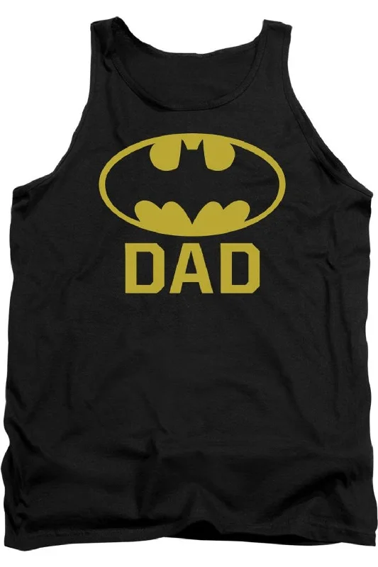 Men's Shirts with Contrast CollarsBatman Bat Dad Adult Tank Top