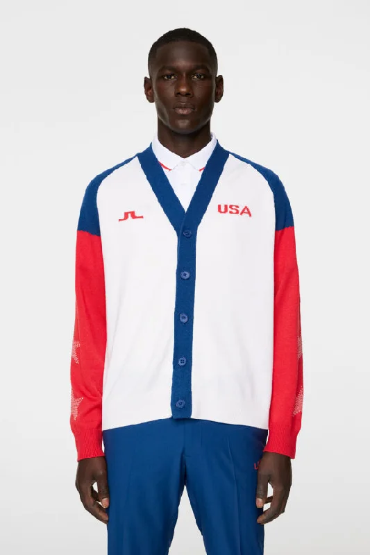 Men's Sweaters with Pleated DesignsClaude USA GOLF Cardigan