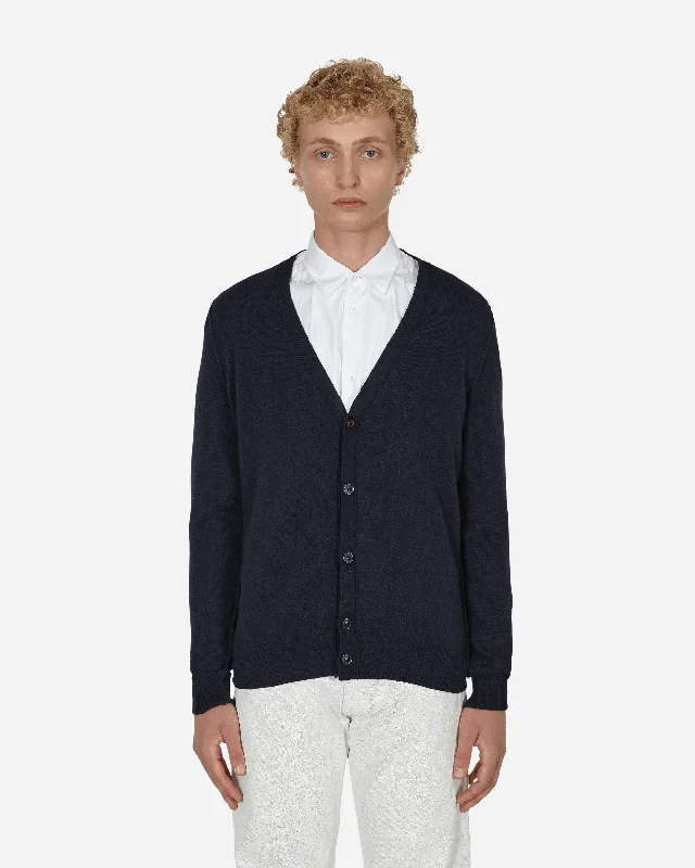 Cozy Men's Cable-Knit SweatersCashmere Cardigan Blue