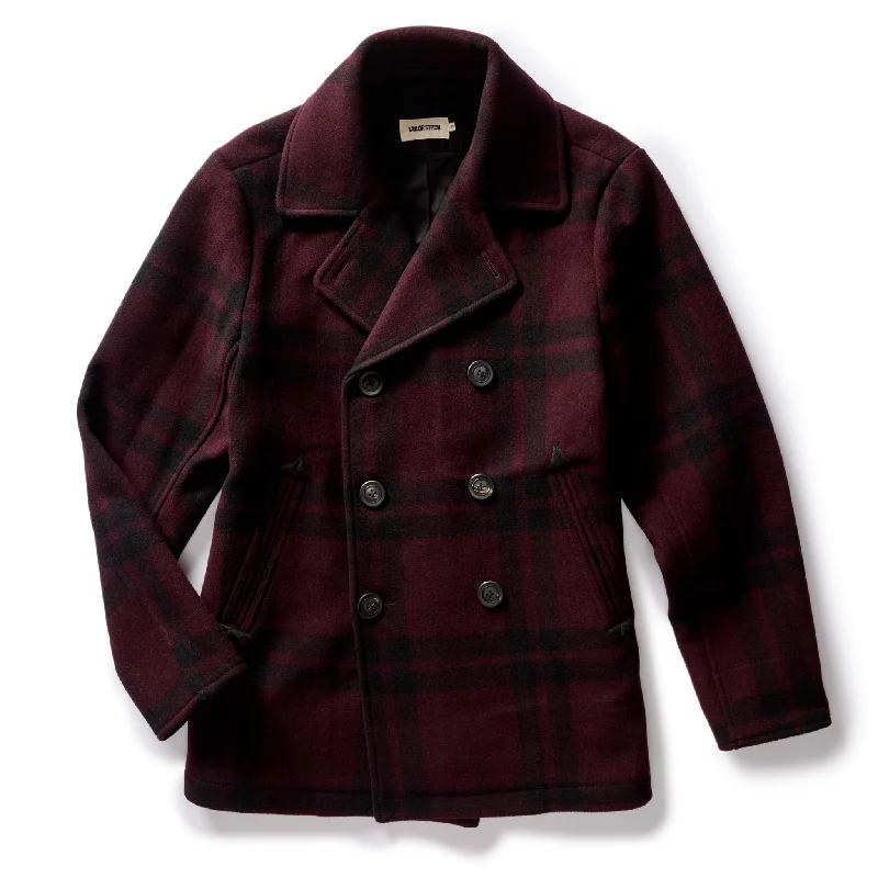 Men's Coats with Adjustable HemsThe Mariner Coat in Port Plaid Wool