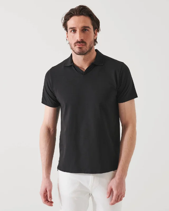 Men's Shirts with Double-Breasted DesignsIconic Short Sleeve Open Polo