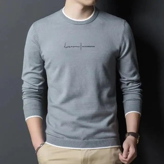 Men's Sweaters with Raglan SleevesSignature Crew Neck Sweater For Men