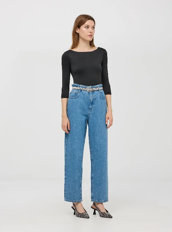 High-Waisted Bootcut Men's JeansWoman's Long pants jeans