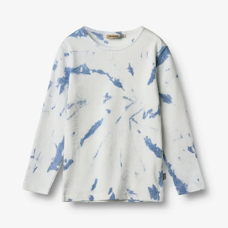 Stylish Men's HenleysT-Shirt L/S Stig - blue tie dye