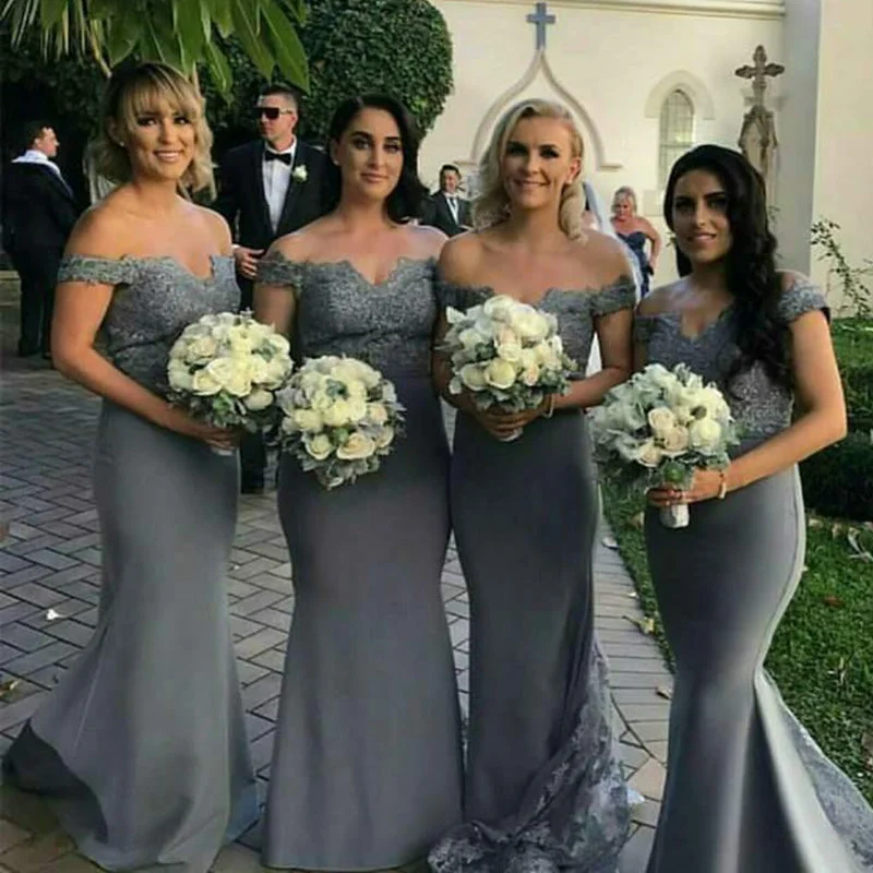 women's fair-trade dressesElegant Off the Shoulder Grey Bridesmaid Dresses Long Mermaid Wedding Guests Formal Gown for Women women's fair-trade dressesElegant Off the Shoulder Grey Bridesmaid Dresses Long Mermaid Wedding Guests Formal Gown for Women