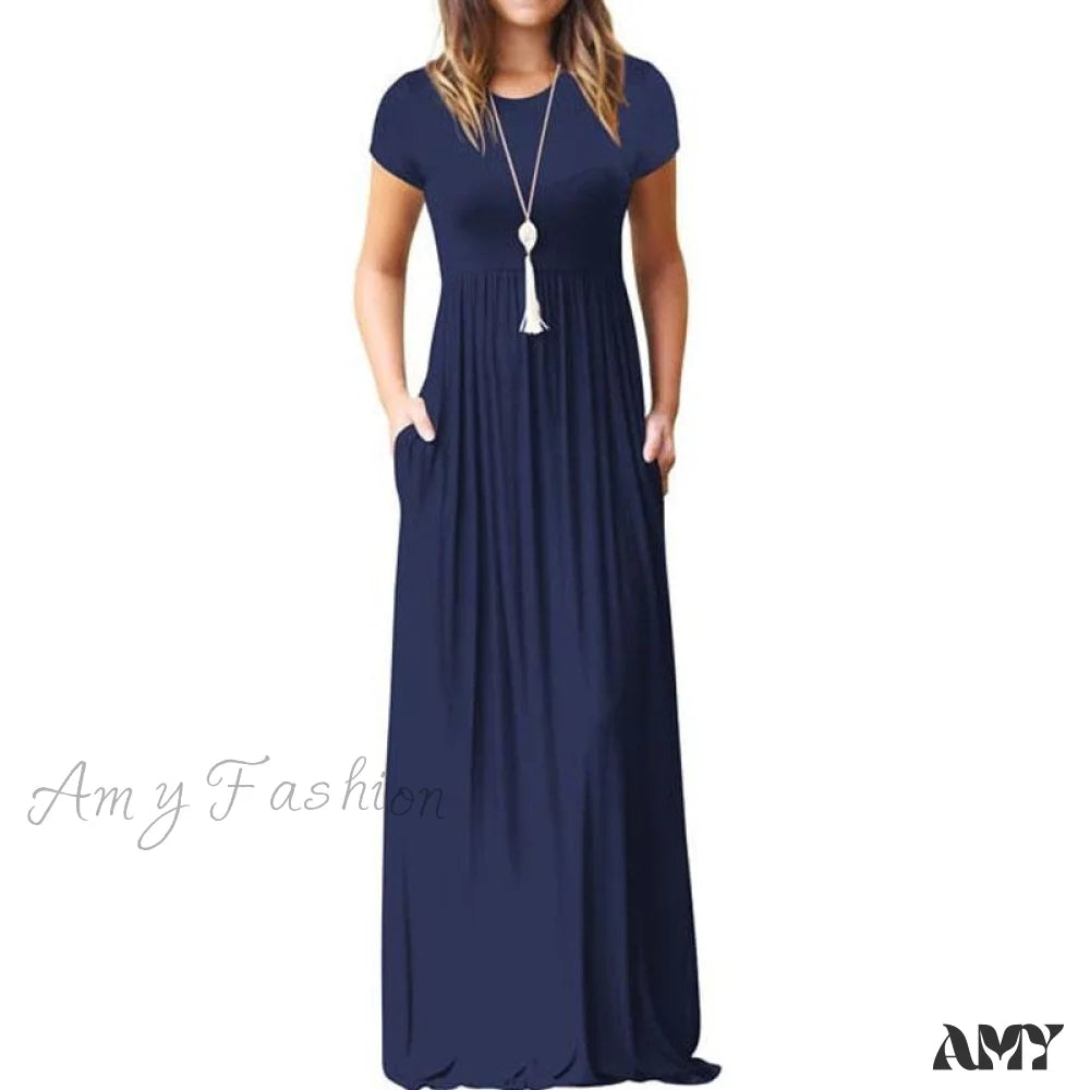 women's one-shoulder dressesAmy Fashion - Short Sleeve Ladies Party Casual Dresses