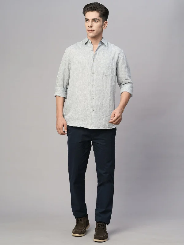 Men's Patterned Pants with Geometric DesignsMen's Grey 100% Linen Regular Fit Shirt Men's Patterned Pants with Geometric DesignsMen's Grey 100% Linen Regular Fit Shirt