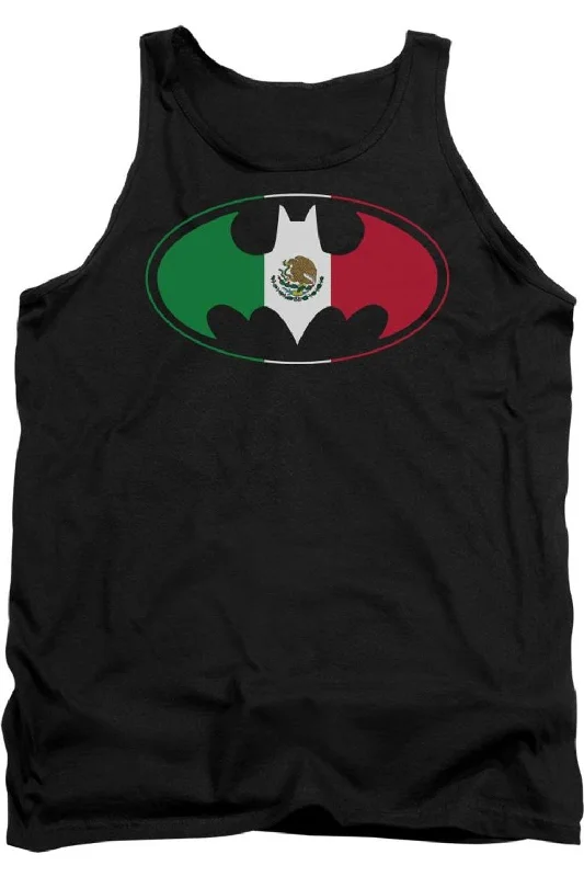 Men's Sleeveless TopsBatman Mexican Flag Shield Adult Tank Top