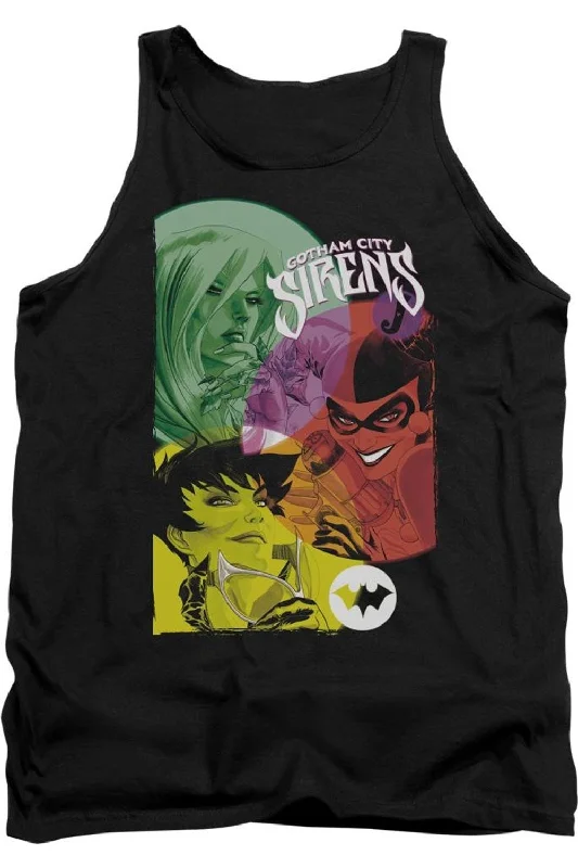 Men's Shirts with Appliqué DetailsBatman Gotham Sirens Adult Tank Top
