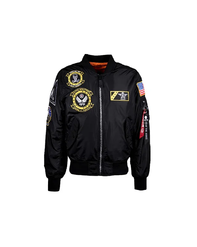 Men's Coats for Ice FishingL-2B FEAR THE BONES BOMBER JACKET