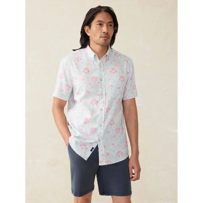 Men's Pants with Hidden ButtonsFaherty Breeze Short Sleeve Sport Shirt - Clear Waters Blossom Men's Pants with Hidden ButtonsFaherty Breeze Short Sleeve Sport Shirt - Clear Waters Blossom