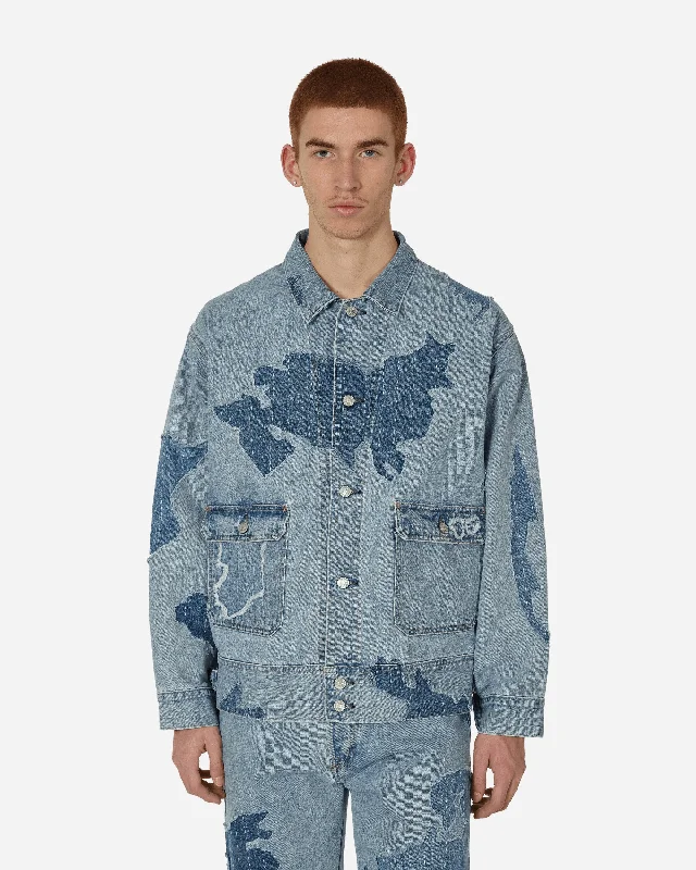 Men's Coats with ButtonsUtility Trucker Jacket Blue