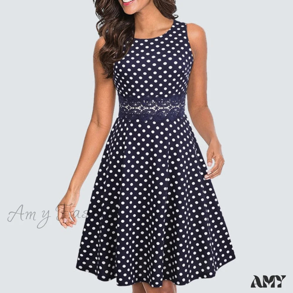 Navy And Dots