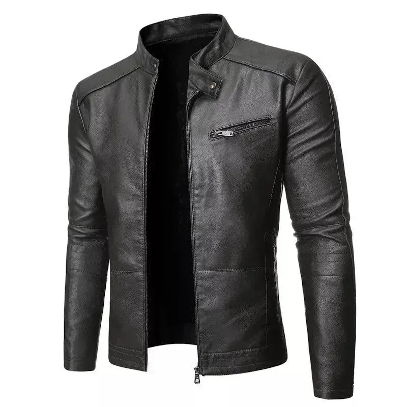 Men's Coats with Snap ButtonsSlim Fit Motorcycle Jacket for Men
