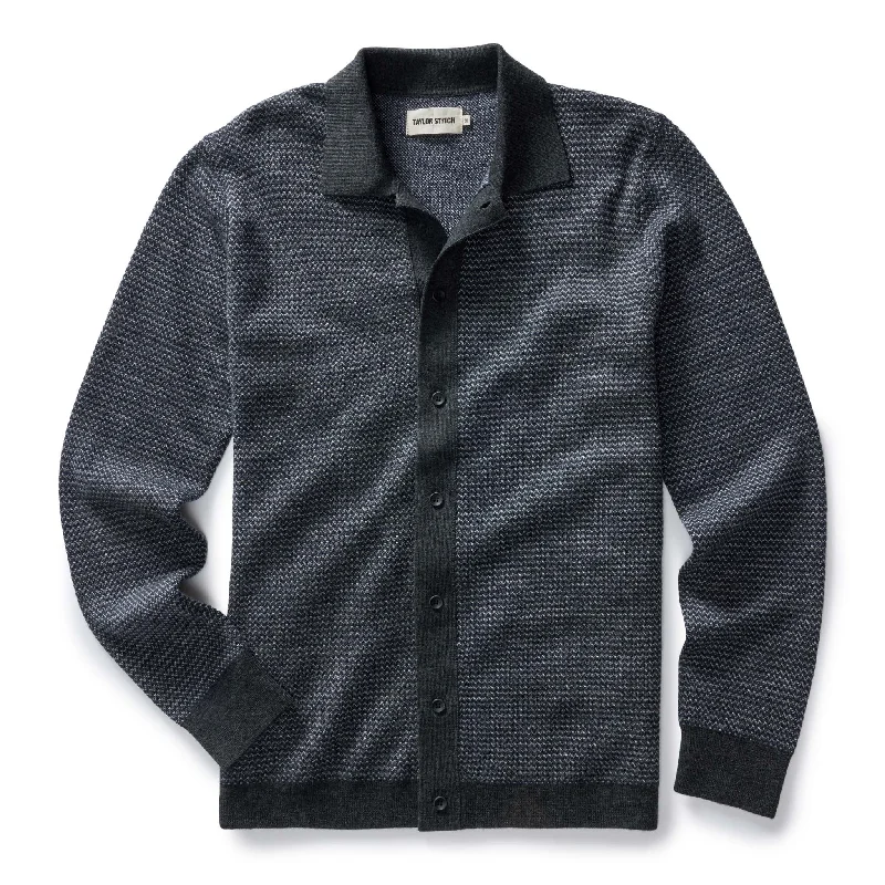 Men's Sweaters in Bright ColorsThe Nichols Polo in Navy Birdseye