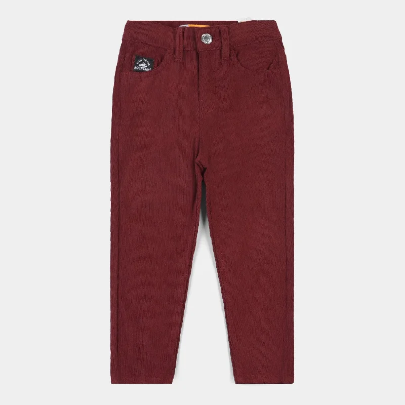 Fashion-Forward Men's JeansBoys Corduroy Pant Mountains-Burgundy