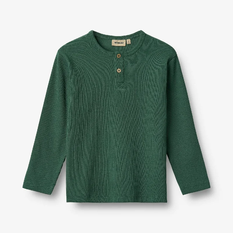 Men's Shirts with Patchwork SleevesT-shirt L/S Morris - green