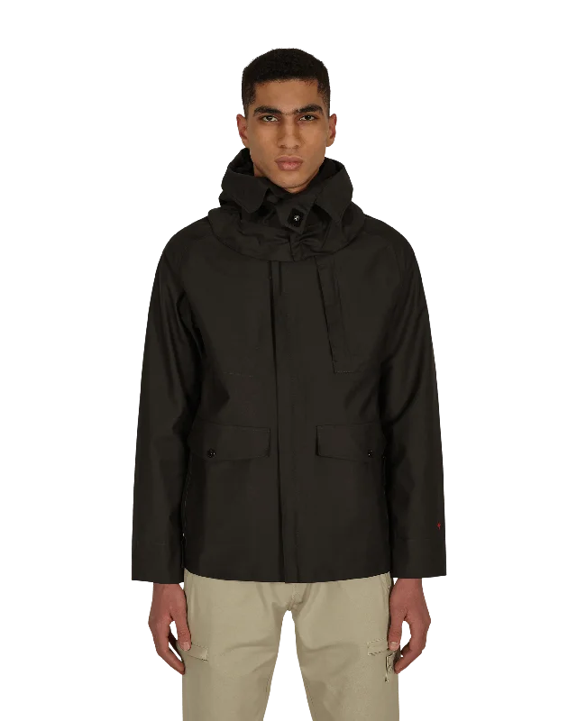 Men's Coats with Fur TrimJacquard Marina 3L Jacket Black