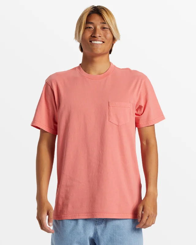 Men's Shirts with Logo EmbossmentsSalt Water Pocket Tee T-Shirt - Spiced Coral