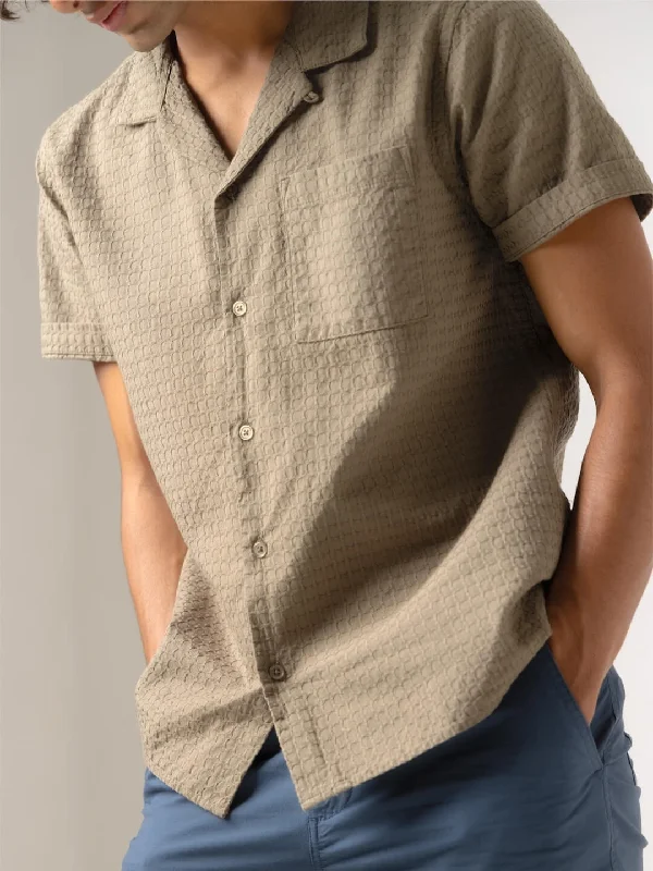 Men's Chino Shorts for Warm WeatherMen's Olive Cotton Regular Fit Shirt