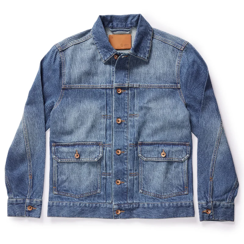 Men's Coats with Magnetic ClosuresThe Ryder Jacket in Sun Bleached Denim
