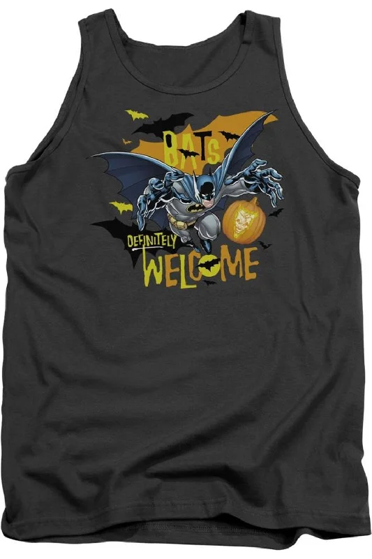 Men's Shirts with Hook-and-Loop ClosuresBatman Bats Welcome Adult Tank Top