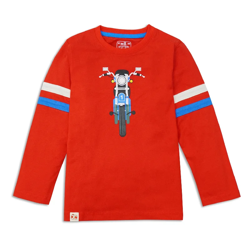 Men's Shirts with Barrel CuffsOrange Bike Graphic T-Shirt