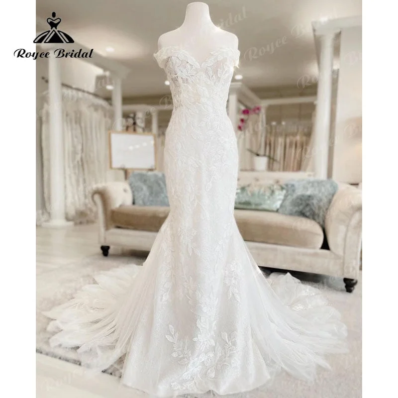 women's maternity dressesRoycebridal Lace Appliques Off the Shoulder Cap Sleeve Wedding Dress Mermaid/Trumpet 2025 Vinatge Vestido Boda Civil Bridal Gown Boho Long women's maternity dressesRoycebridal Lace Appliques Off the Shoulder Cap Sleeve Wedding Dress Mermaid/Trumpet 2025 Vinatge Vestido Boda Civil Bridal Gown Boho Long