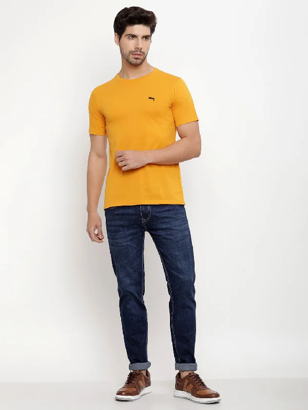 Men's Shirts with Hook-and-Loop ClosuresJUMP USA Unisex Solid Round Neck Cotton T-shirt Men's Shirts with Hook-and-Loop ClosuresJUMP USA Unisex Solid Round Neck Cotton T-shirt