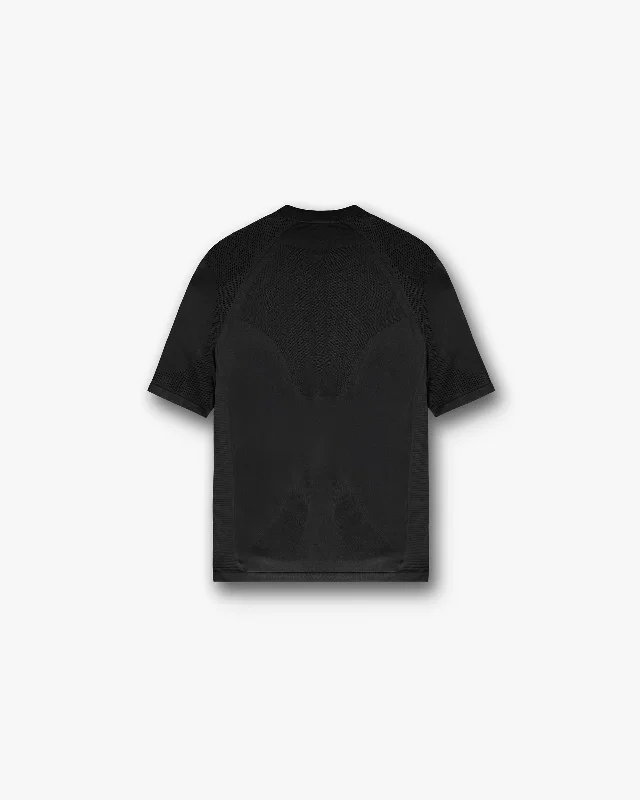 Warm Men's Fleece-Lined Tops247 DNA Seamless T-Shirt - Black