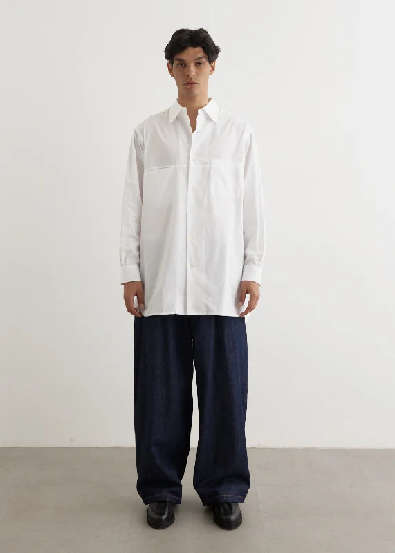 Men's Pants with Contrast WaistbandsCollar Big Shirt