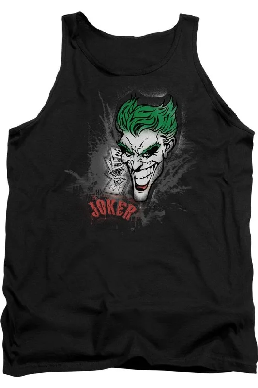 Men's Shirts with Mandarin CollarsBatman Joker Sprays The City Adult Tank Top