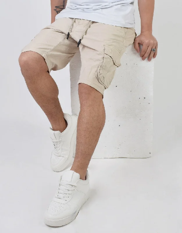 Men's Pants with Faux Leather PatchesCargo Short