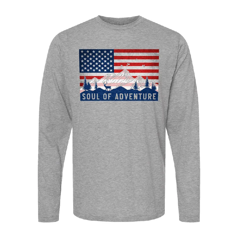 Men's Dressy Shirts for Formal EventsGraphic Tee | SOA Flag | Heather Grey