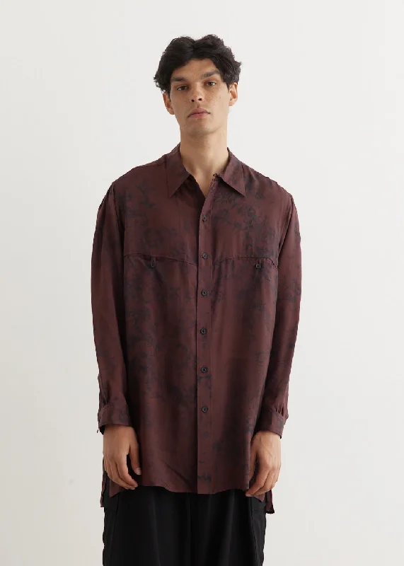 Men's Casual Pants for Everyday WearUneven Dyed Panel Shirt