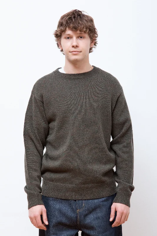 Lightweight Men's Cardigan SweatersShetland Wool Crew Camo Heather