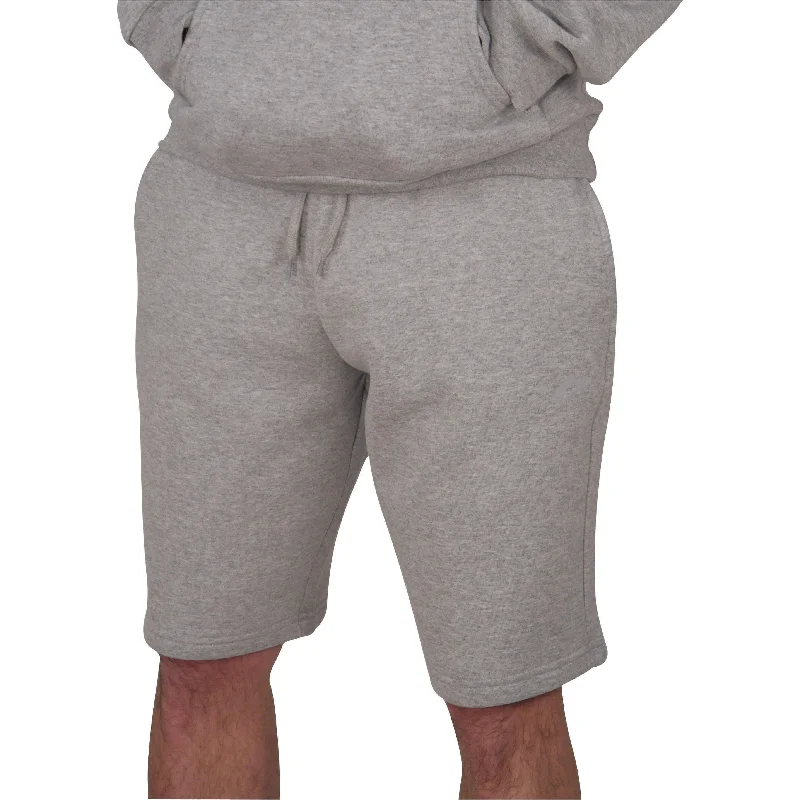Men's Pants with Hidden PocketsMore Mile Vibe Fleece Mens Sweat Shorts - Grey
