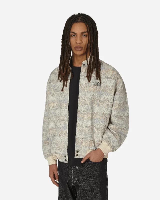 Men's Coats for All SeasonsHazy Jacquard Bomber Jacket Beige