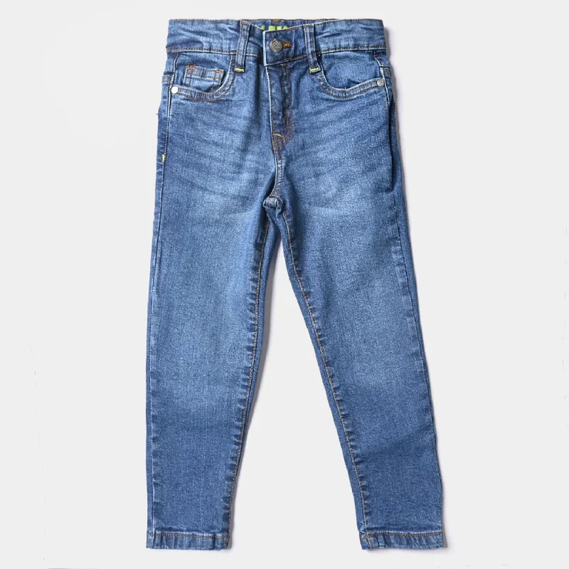 Authentic Raw Denim Men's JeansBoys Denim Stretch Pant No Way Out-Mid Blue