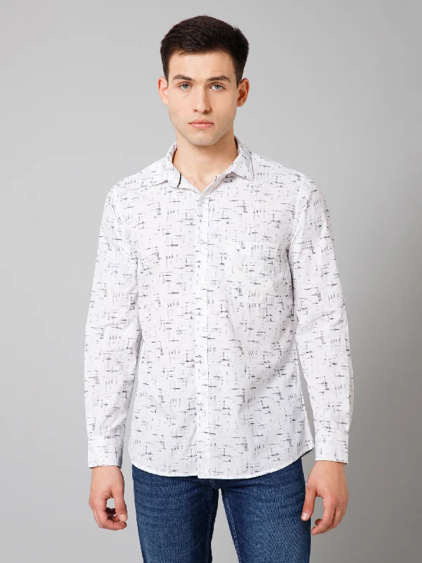 Men's Pants with Stretchable Fabric for FlexibilityMen's White Casual Abstract Print Full Sleeve Shirt Men's Pants with Stretchable Fabric for FlexibilityMen's White Casual Abstract Print Full Sleeve Shirt