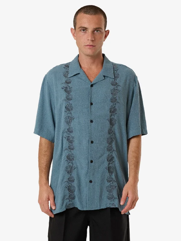 Men's Pants with Logo EmbossmentsAll Relatable Bowling Shirt - Stormy Sea