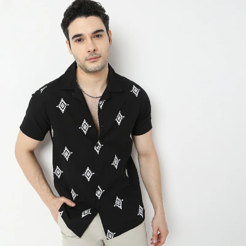 Men's Relaxed-Fit Pants for ComfortTrendy "BAE" Shirt Pure Cotton Embroidered Cuban Collar Regular Fit Shirt Men's Relaxed-Fit Pants for ComfortTrendy "BAE" Shirt Pure Cotton Embroidered Cuban Collar Regular Fit Shirt