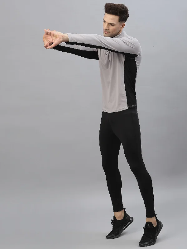 Men's Shirts with Single-Breasted DesignsJUMP USA Outdoor Men Lilac Grey & Black Rapid-Dry Solid T-Shirts Men's Shirts with Single-Breasted DesignsJUMP USA Outdoor Men Lilac Grey & Black Rapid-Dry Solid T-Shirts