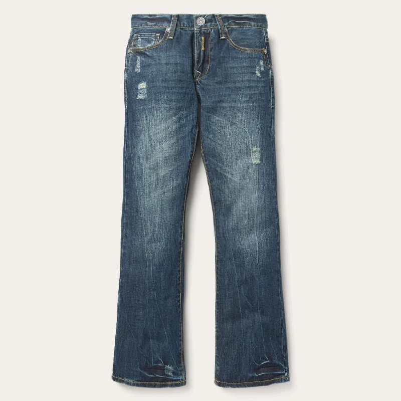 Sustainable Eco-Friendly Men's Jeans1014 Fit Destructed Dark Wash Jeans