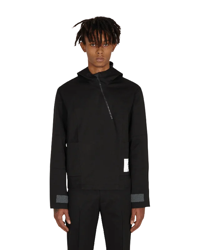 Men's Coats with Breathable FabricDiagonal Yuma Anorak Black