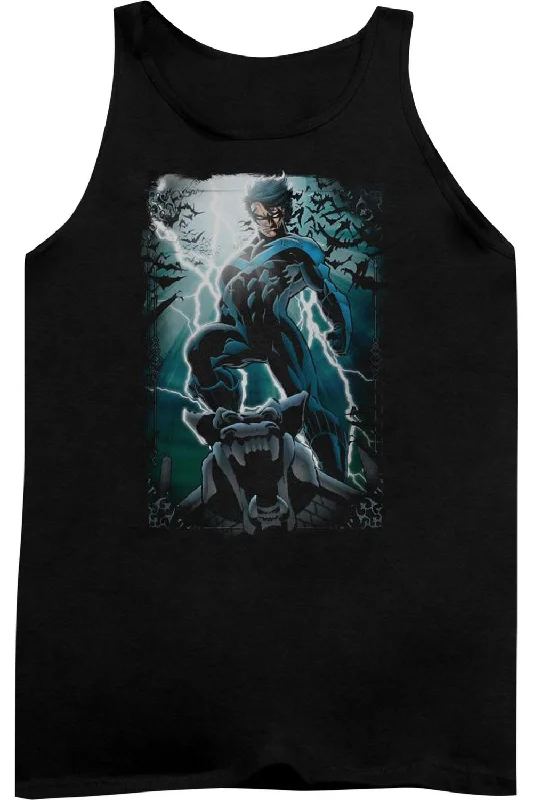 Men's Shirts with Logo EmbossmentsBatman Night Light Adult Tank Top