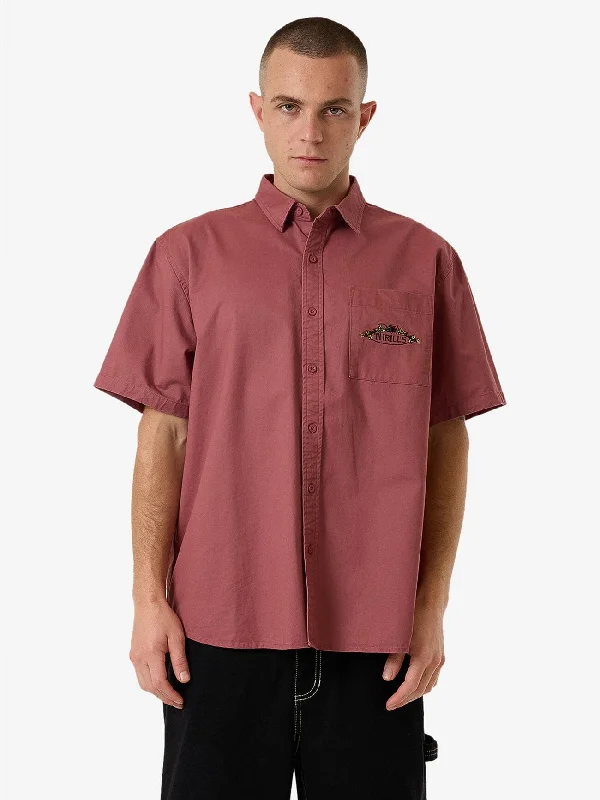 Men's Low-Waisted Pants for a Casual VibeDeadly Garden Short Sleeve Shirt - Hawthorn Rose Men's Low-Waisted Pants for a Casual VibeDeadly Garden Short Sleeve Shirt - Hawthorn Rose