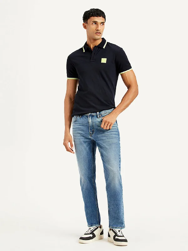 Leather Patch Men's JeansMen's 541 Tapered Fit Blue Jeans